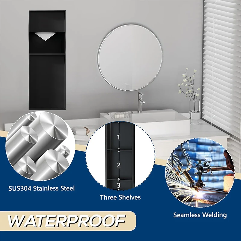 Khăn giấy rỗng và thùng rác đáy 3 trong 1
