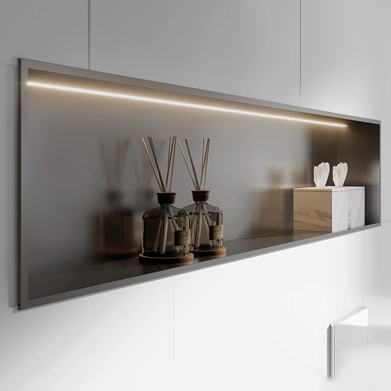 Hốc inox một lớp có máng sáng